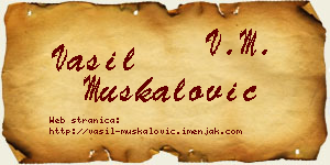 Vasil Muskalović vizit kartica